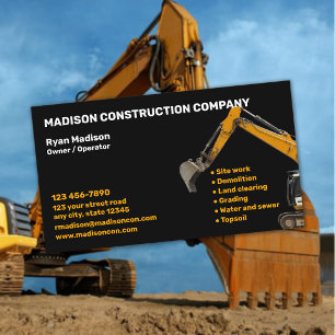 Carte De Visite Construction   Entrepreneur
