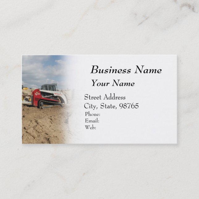 Carte De Visite Construction et entrepreneur (Devant)
