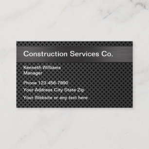 Carte De Visite Construction fraîche moderne