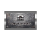 Construction Grunge Acier Monogramme Métal encadré