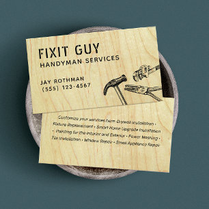 Carte De Visite Construction Handyman Tools, Home Improvement