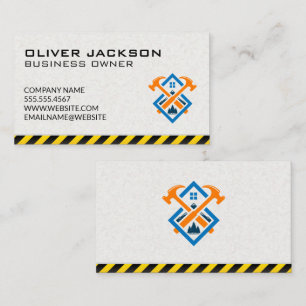 Carte De Visite Construction Logo de la maison Hammers