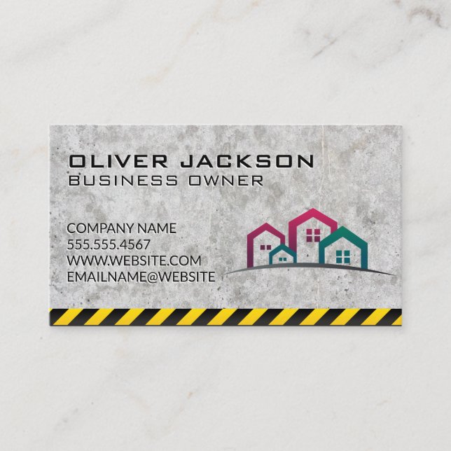 Carte De Visite Construction | Maisons immobilières (Devant)