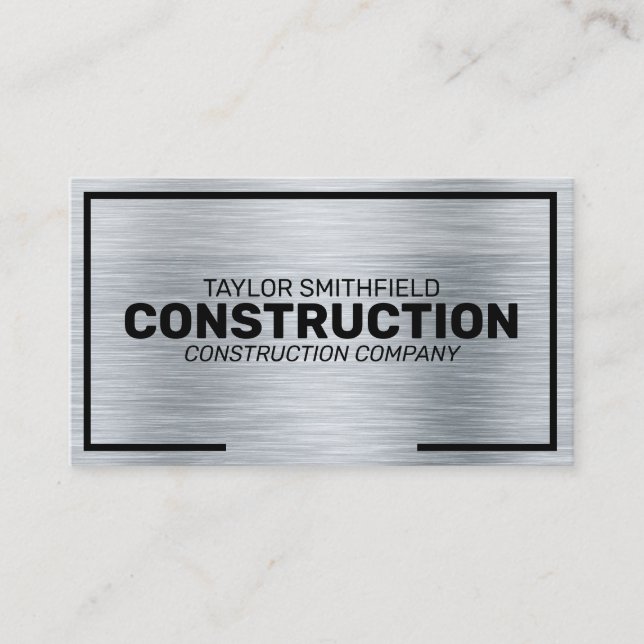 CARTE DE VISITE CONSTRUCTION MÉTALLIQUE GÉOMÉTRIQUE PROFESSIONNELL (Devant)