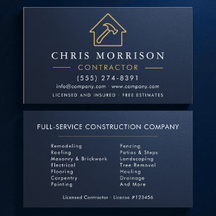 Carte De Visite Construction métallique Navy Blue