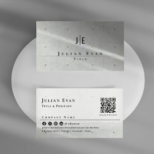 Carte De Visite Construction minimaliste moderne en béton gris dou