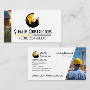 Carte De Visite Construction moderne