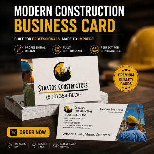 Carte De Visite Construction Moderne 