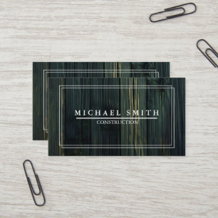 Carte De Visite Construction Moderne et Texture en bois minimale