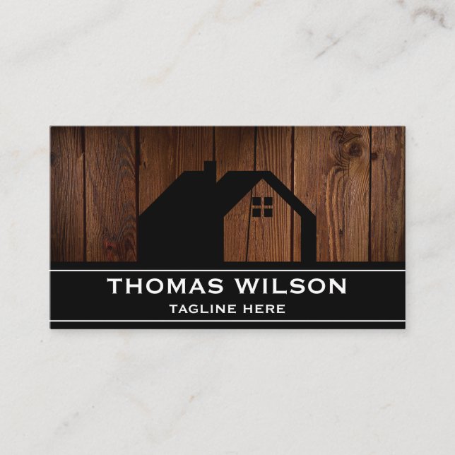 Carte De Visite Construction moderne Handman Carpenter Outils Bois (Devant)