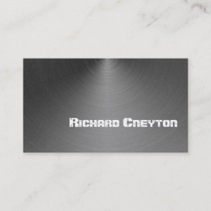 Carte De Visite Construction noir gris métal personnalisé