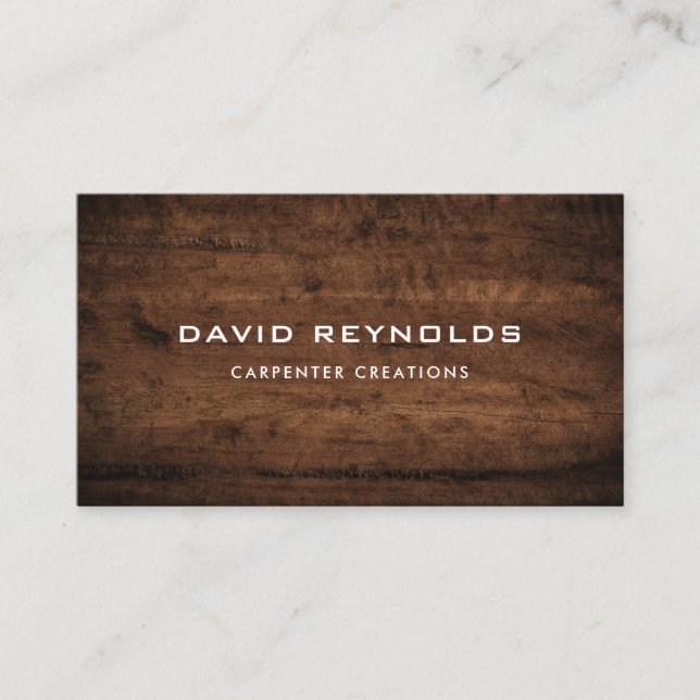 Carte De Visite Construction professionnelle de menuiserie en bois (Devant)