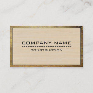 Carte De Visite Construction Professionnelle Moderne Bois #2