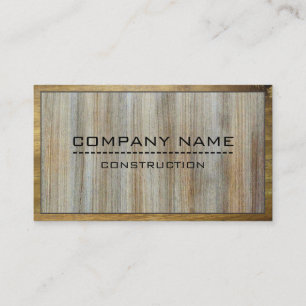 Carte De Visite Construction Professionnelle Moderne Bois #3