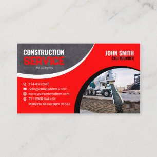 Carte De Visite Construction remodelage et béton
