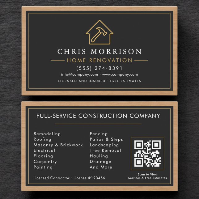 Carte de visite Construction Rénovation Maison Cod (Créateur téléchargé)