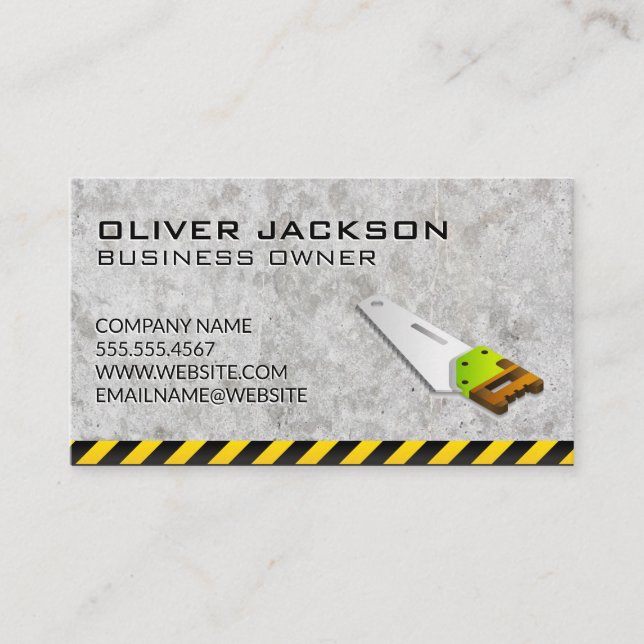 Carte De Visite Construction | scie (Devant)