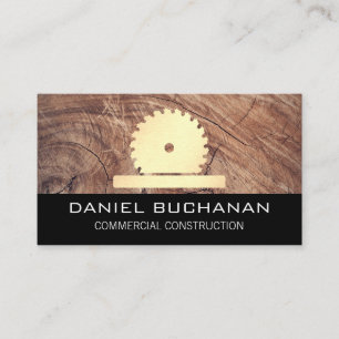 Carte De Visite Construction / Scie à Buzz / Grain de bois