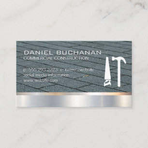 Carte De Visite Construction   Toit   Outils de marteau de scie