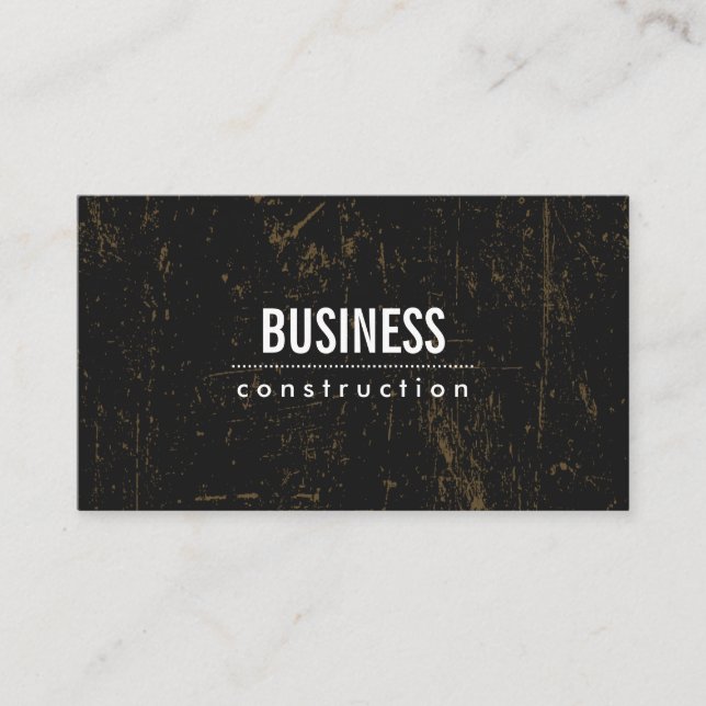 Carte De Visite Constructions foncées de Grunge Professionnel (Devant)