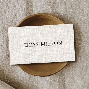 Carte De Visite Consultant Beige Texture Élégant Professionnel