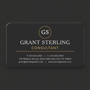 Carte De Visite Consultant Black Gold Professionnel
