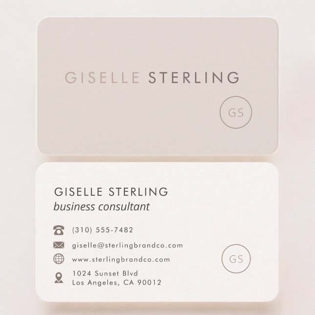 Carte De Visite Consultant Blush Pink Professional (Créateur téléchargé)