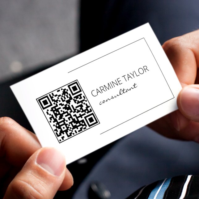 Carte De Visite Consultant Code QR Moderne (Créateur téléchargé)