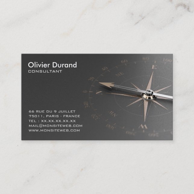 Carte de visite consultant. Conseil services (Devant)