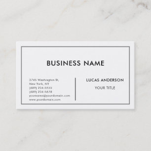 Carte De Visite Consultant contemporain noir blanc 