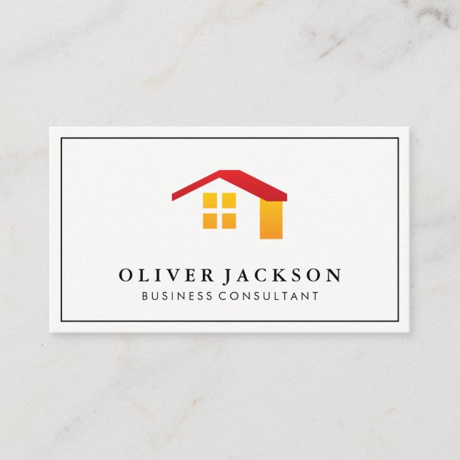 Carte De Visite Consultant d'entreprise | Agent immobilier (Devant)