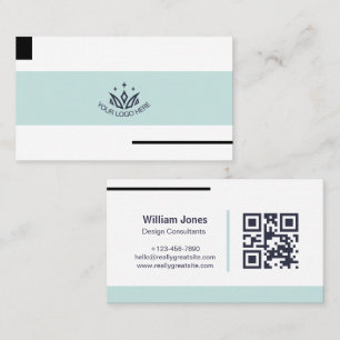 Carte De Visite Consultant d'entreprise Bleu pastel moderne