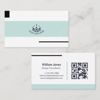 Carte De Visite Consultant d'entreprise Bleu pastel moderne