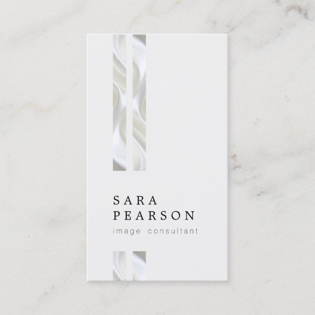 Carte De Visite Consultant d'images Double Faux Argent (Devant)