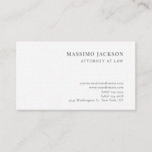 Carte De Visite Consultant Droit Ligne Premium Noir et Blanc