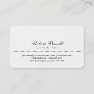 Carte de visite consultant du coin arrondi blanc
