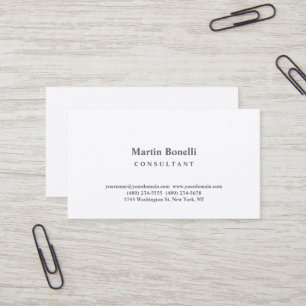 Carte De Visite Consultant élégant en soie Premium Minimaliste