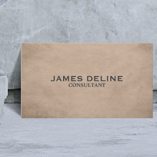 Carte De Visite Consultant Élégant Texture Beige Professionnel