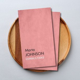 Carte De Visite Consultant Élégant Texture Rose Professionnel