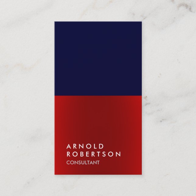 Carte de visite consultant en bleu foncé clair (Devant)