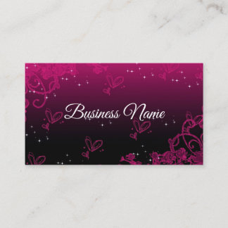 Carte De Visite Consultant en calligraphie rose et noir