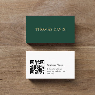 Carte De Visite Consultant en code QR élégant minimaliste