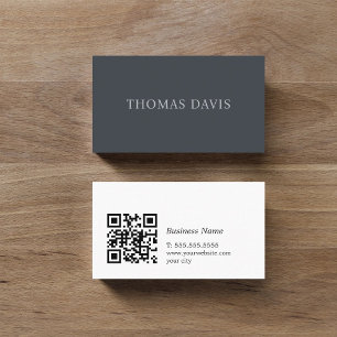 Carte De Visite Consultant en code QR élégant minimaliste