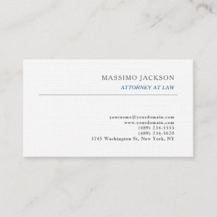 Carte De Visite Consultant en droit noir et blanc Profession