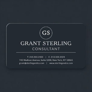 Carte De Visite Consultant en entreprise professionnel noir