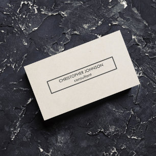 Carte De Visite Consultant en gris simple Cool élégant