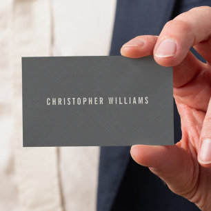 Carte De Visite Consultant en gris texture simple et élégant