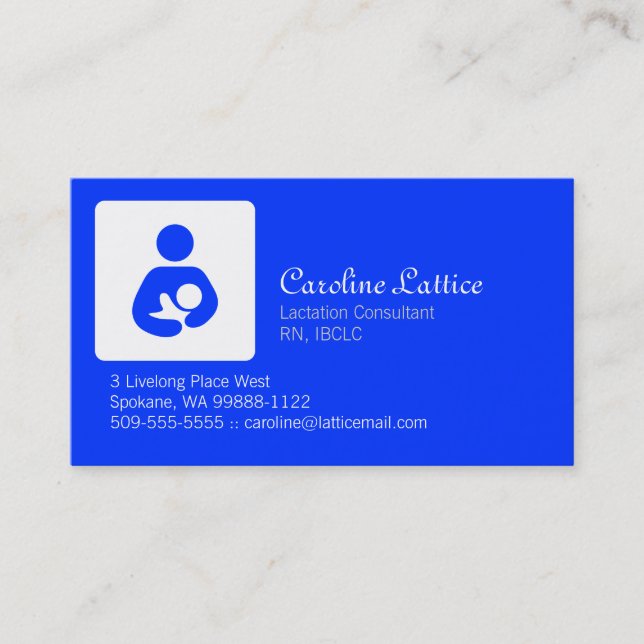 Carte De Visite Consultant en lactation (Devant)