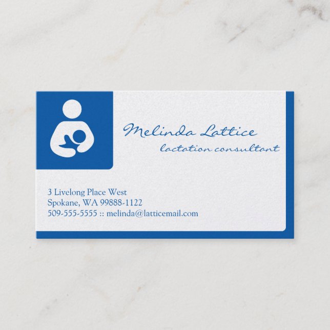 Carte De Visite Consultant en lactation (Devant)