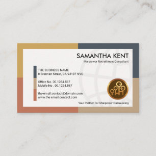 Carte De Visite Consultant en main-d'oeuvre mondiale dynamique bla